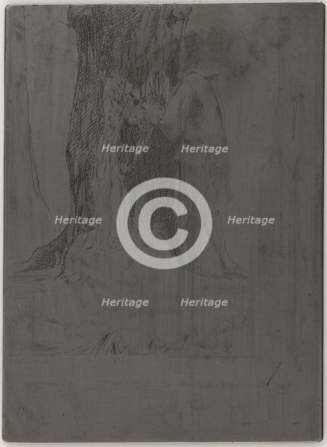 Seymour Standing under a Tree, 1859. Creator: James Abbott McNeill Whistler.