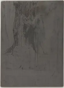 Seymour Standing under a Tree, 1859. Creator: James Abbott McNeill Whistler