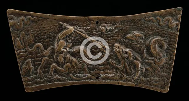 Sea-Monsters Fighting, early 16th century. Creator: Unknown.
