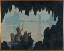Sea nymphs singing, c.1912. Creator: Jean Francis Auburtin