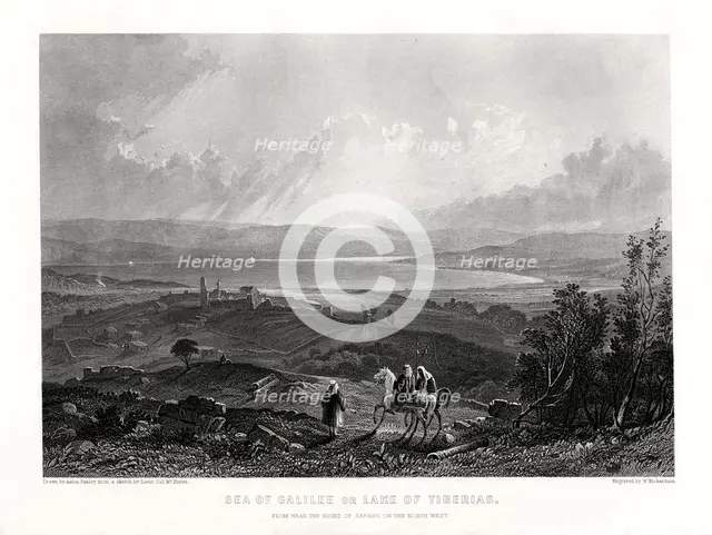 'Sea of Galilee or Lake of Tiberias', 1887. Artist: W Richardson