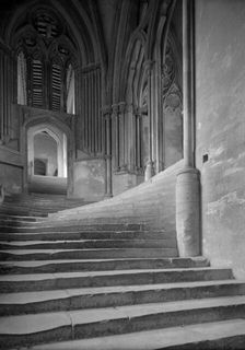 Sea of Steps Wells Cathedral, Somerset, 1948. Artist: Herbert Felton