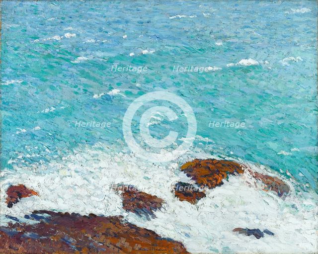Sea and rocks. Creator: Martin, Henri (1860-1943).