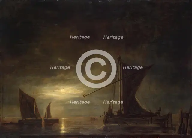 Sea by Moonlight, 1648. Creator: Aelbert Cuyp.