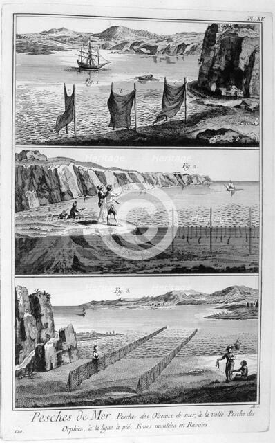 Sea fishing, 1751-1777. Artist: Unknown