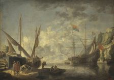 Sea Harbour, 1650. Creator: David Teniers II