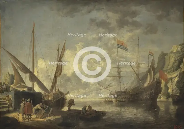 Sea Harbour, 1650. Creator: David Teniers II.