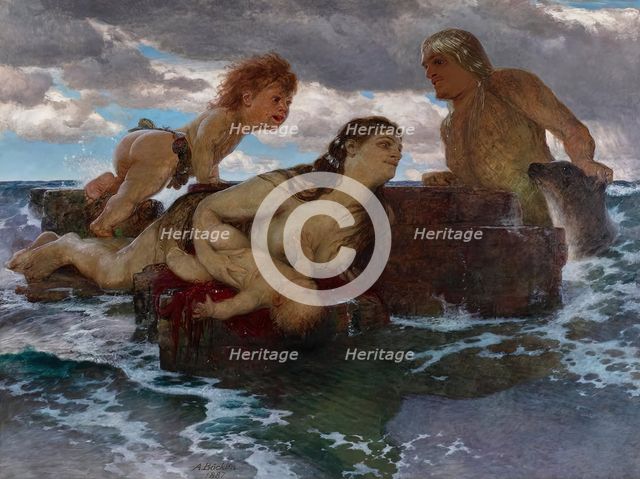 Sea idyll, 1887. Creator: Arnold Bocklin.