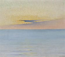 Sea in Sunset. Creator: August Hagborg