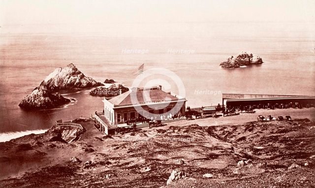 Sea Lion Rock, the Cliff House, San Francisco, c.1868. Creator: Carleton Emmons Watkins.