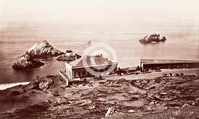 Sea Lion Rock, the Cliff House, San Francisco, c.1868. Creator: Carleton Emmons Watkins.