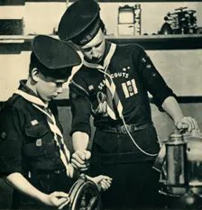 Sea Scouts Learning to Read the Compass 1944. Creator: Unknown
