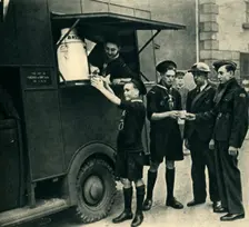 Sea Scouts Serving at a Mobile Canteen 1944. Creator: Unknown