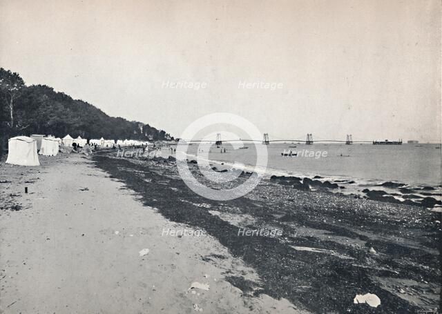 'Sea View - The Bathing Beach and Suspension Pier', 1895. Artist: Unknown.