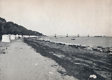Sea View - The Bathing Beach and Suspension Pier 1895