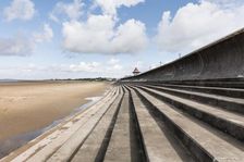 Sea wall and steps, Burnham-on-Sea, Sedgemoor, Somerset, c2010s. Creator: Steven Baker