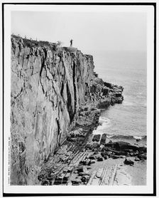 Sea wall, Bald Head Cliff, York, Me., c1901. Creator: Unknown