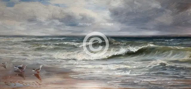 Sea Waves, 1880. Creator: Charles Thomas Burt.
