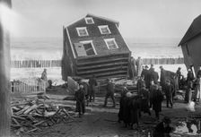 Seabright -- Wreck of life saving station, 1914. Creator: Bain News Service