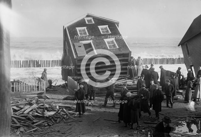 Seabright -- Wreck of life saving station, 1914. Creator: Bain News Service.