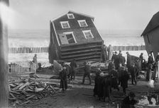 Seabright -- Wreck of life saving station, 1914. Creator: Bain News Service