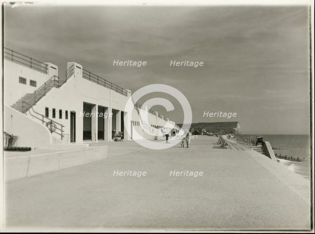 Seaford Promenade, Seaford, Lewes, East Sussex, 1933-1940. Creator: John Henry Ball.