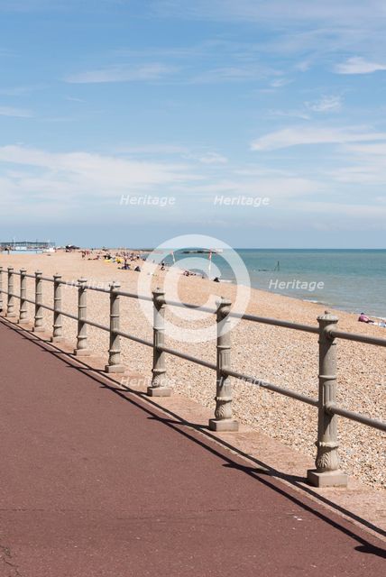 Seafront adjacent to Carlisle Parade, Hastings, East Sussex, c2010s. Creator: Steven Baker.