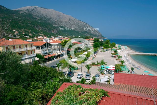 Seafront at Poros, Kefalonia, Greece. Creator: Peter Thompson.