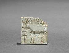 Seal with Unicorn and Inscription, c. 2000 BC. Creator: Unknown