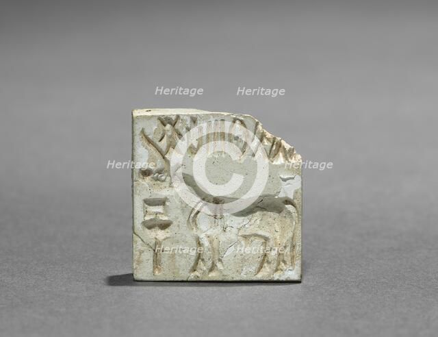 Seal with Unicorn and Inscription, c. 2000 BC. Creator: Unknown.