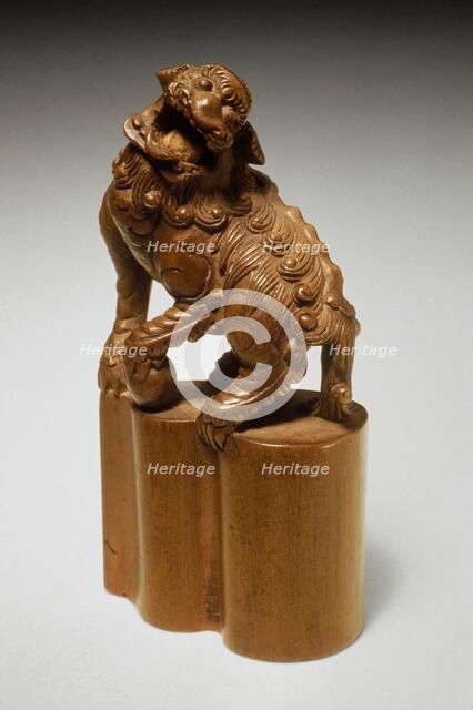 Seal Carved as Chinese Lion, Late 19th century. Creator: Unknown.