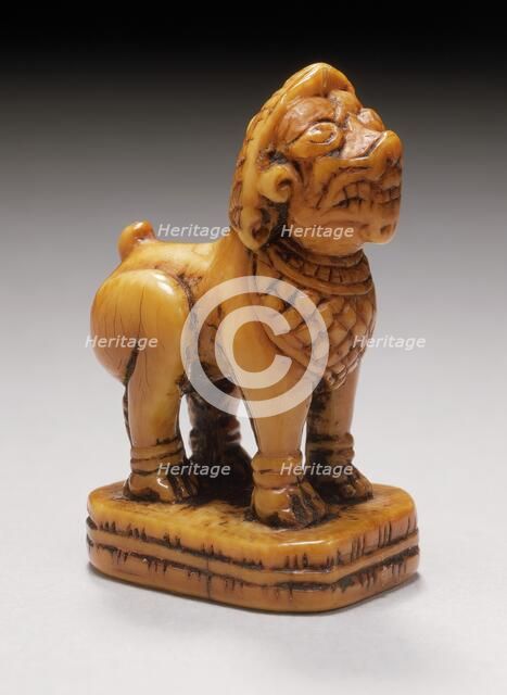 Seal Carved as Southeast Asian-Style Lion, 17th century. Creator: Unknown.