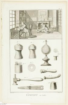 Seal Engraving, from Encyclopédie, 1762/77. Creator: Benoit-Louis Prevost