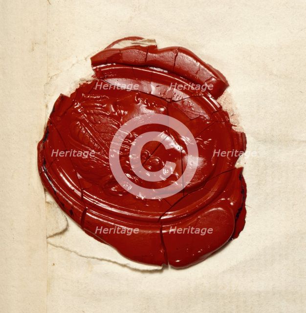 Seal from letter of Lord Nelson, 1801. Creator: Unknown.