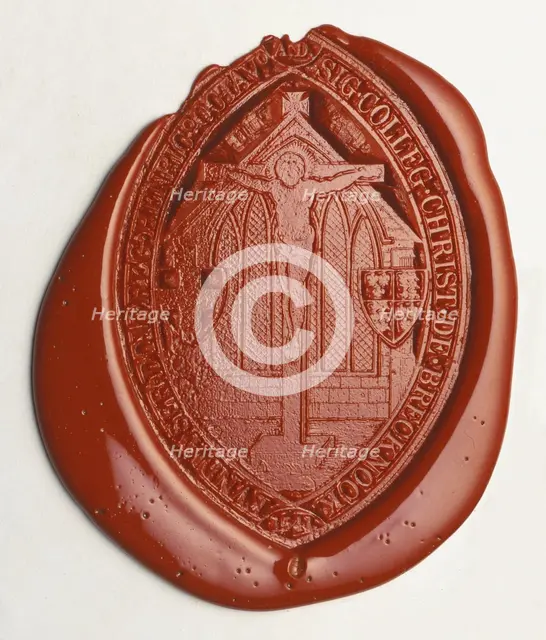 Seal impression: Christ's College, Brecon, c16th century. Creator: Unknown.