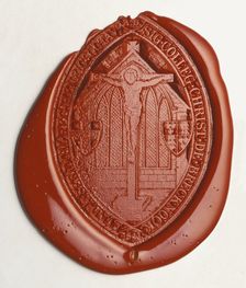 Seal impression: Christ's College, Brecon, c16th century. Creator: Unknown