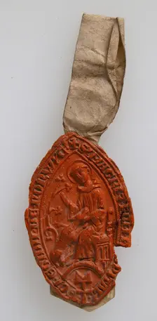 Seal Impression, Saint Giles, British, late 13th century. Creator: Unknown