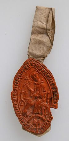 Seal Impression, Saint Giles, British, late 13th century. Creator: Unknown