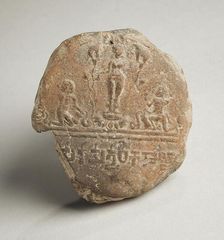 Seal Impression with Shri Lakshmi Lustrated by Elephants (Gaja-Lakshmi), 5th century. Creator: Unknown