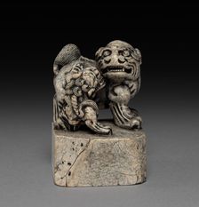 Seal: Lion and Cub, 1700s. Creator: Unknown