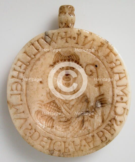 Seal Matrix with Abbot William of Gross St. Martin and Saint Martin, French, before 1152. Creator: Unknown.