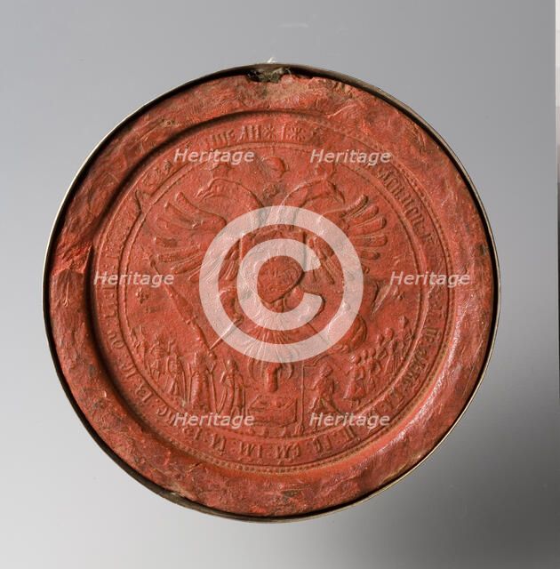 Seal of the Tsars Ivan Alexeyevich and Pyotr Alexeyevich of Russia, End of 17th cen. Artist: Historic Object  