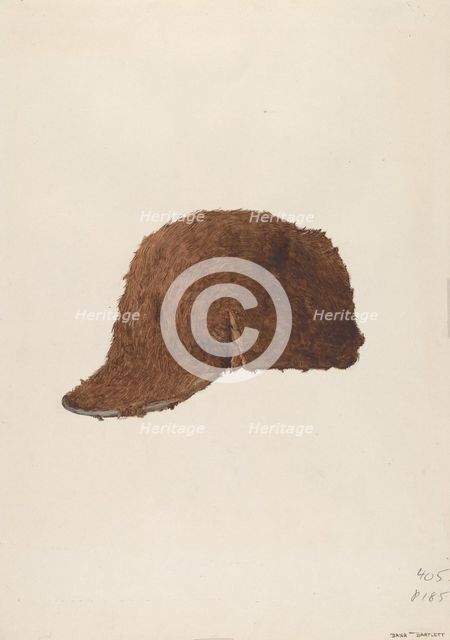 Sealskin Cap, c. 1940. Creator: Dana Bartlett.