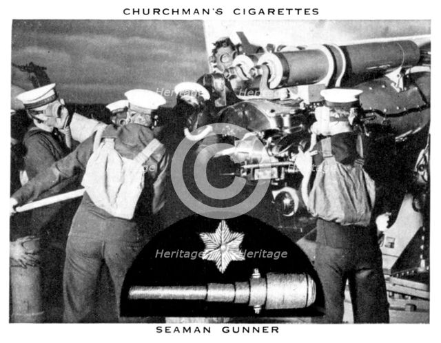 Seaman Gunner, 1937.Artist: WA & AC Churchman