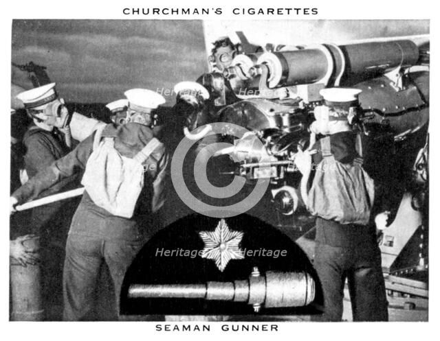 Seaman Gunner, 1937.Artist: WA & AC Churchman