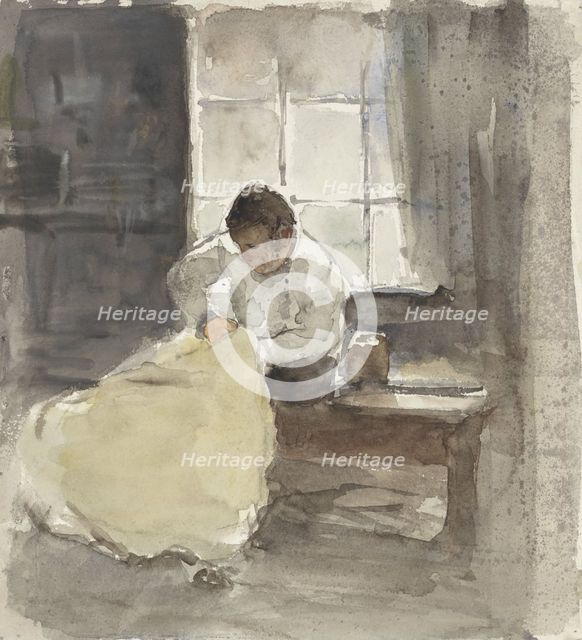 Seamstress, 1860-1921. Creator: Adolf le Comte.