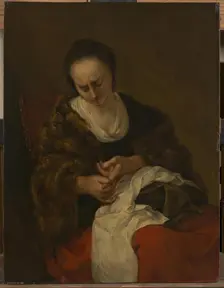 Seamstress, late 1640s. Creator: Nicolaes Berchem