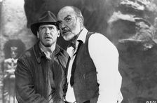 Sean Connery (1930- ) and Harrison Ford (1942- ), Film actors, 1989