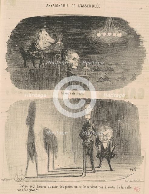 Séance de nuit, 19th century. Creator: Honore Daumier.