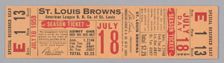 Season ticket for the St. Louis Browns baseball team, 1953. Creator: Unknown